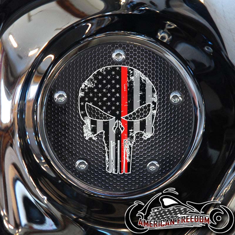 Custom Timing Cover - Punisher Thin Red Line - Click Image to Close